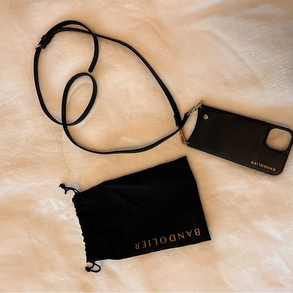 Bandolier black iPhone 13 carrying case